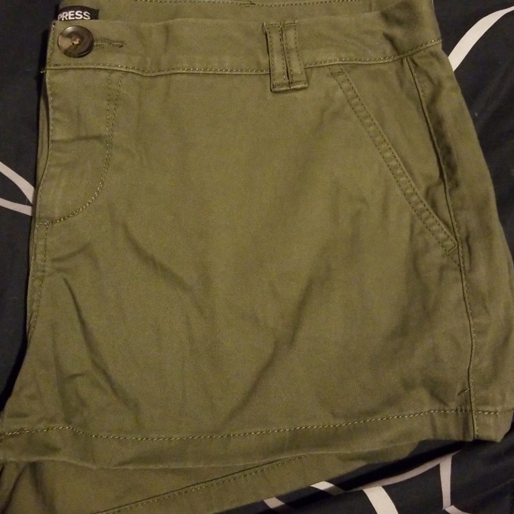 Express green shorts